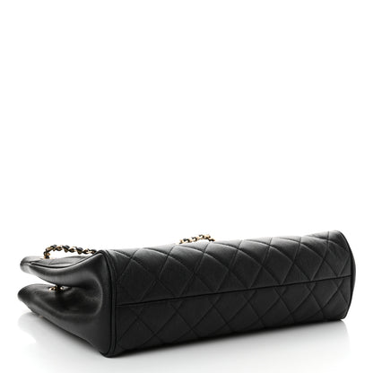 Chanel Caviar Quilted In Out Flap Shopping Tote Black 5 of 12