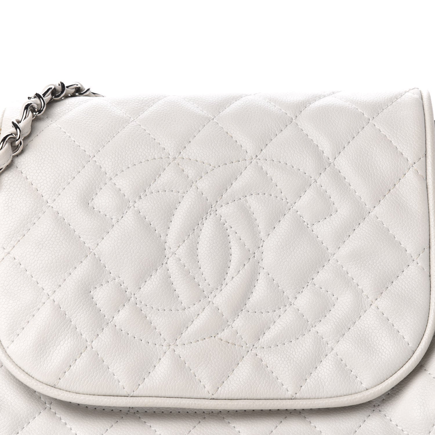 Chanel Caviar Quilted Timeless Accordion Flap White 11 of 11