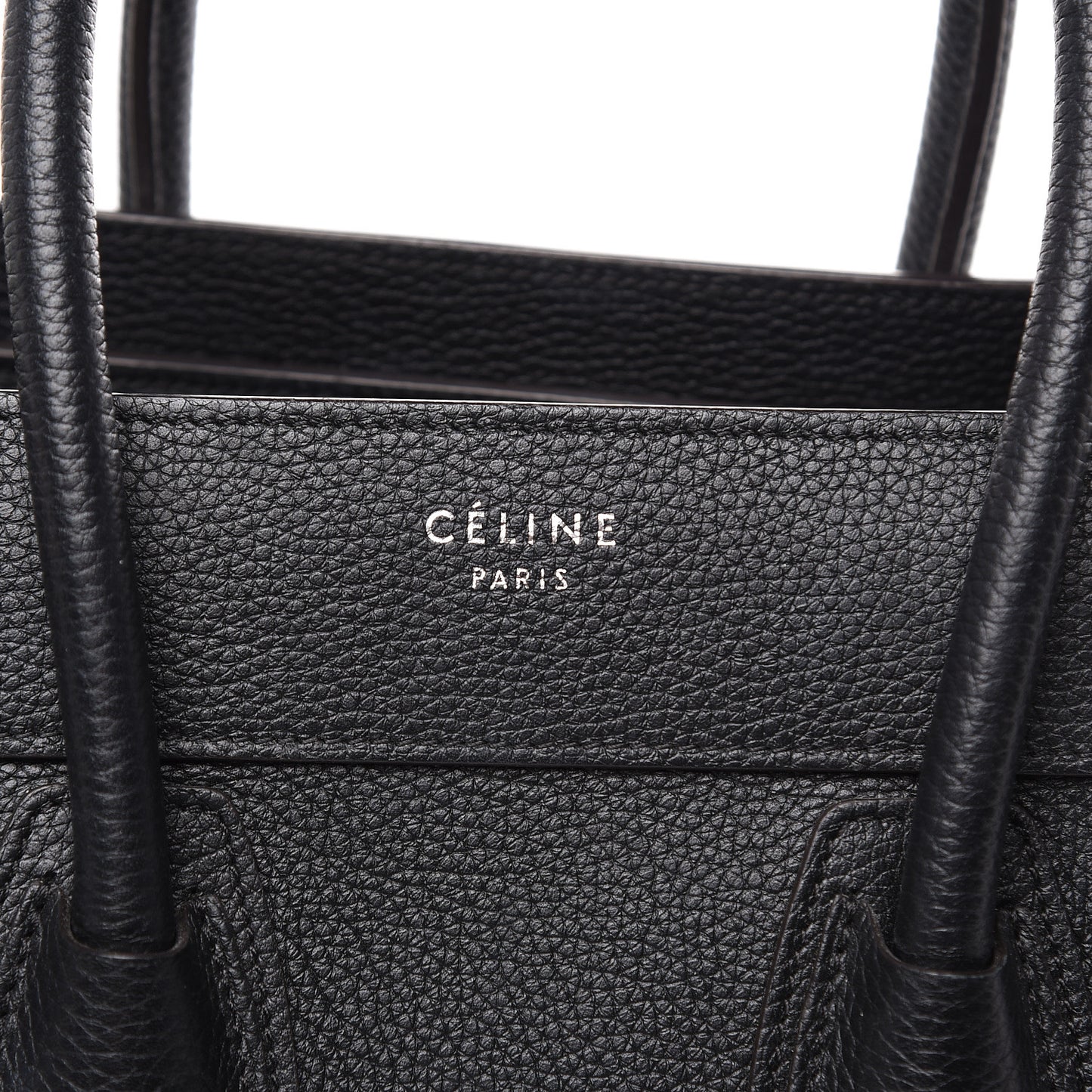 Drummed Calfskin Micro Luggage Black