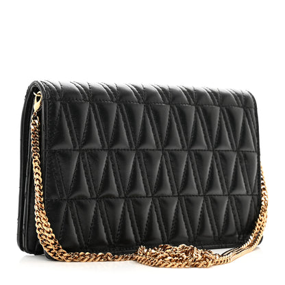 Versace Nappa Quilted Virtus Clutch Bag Black 3 of 12