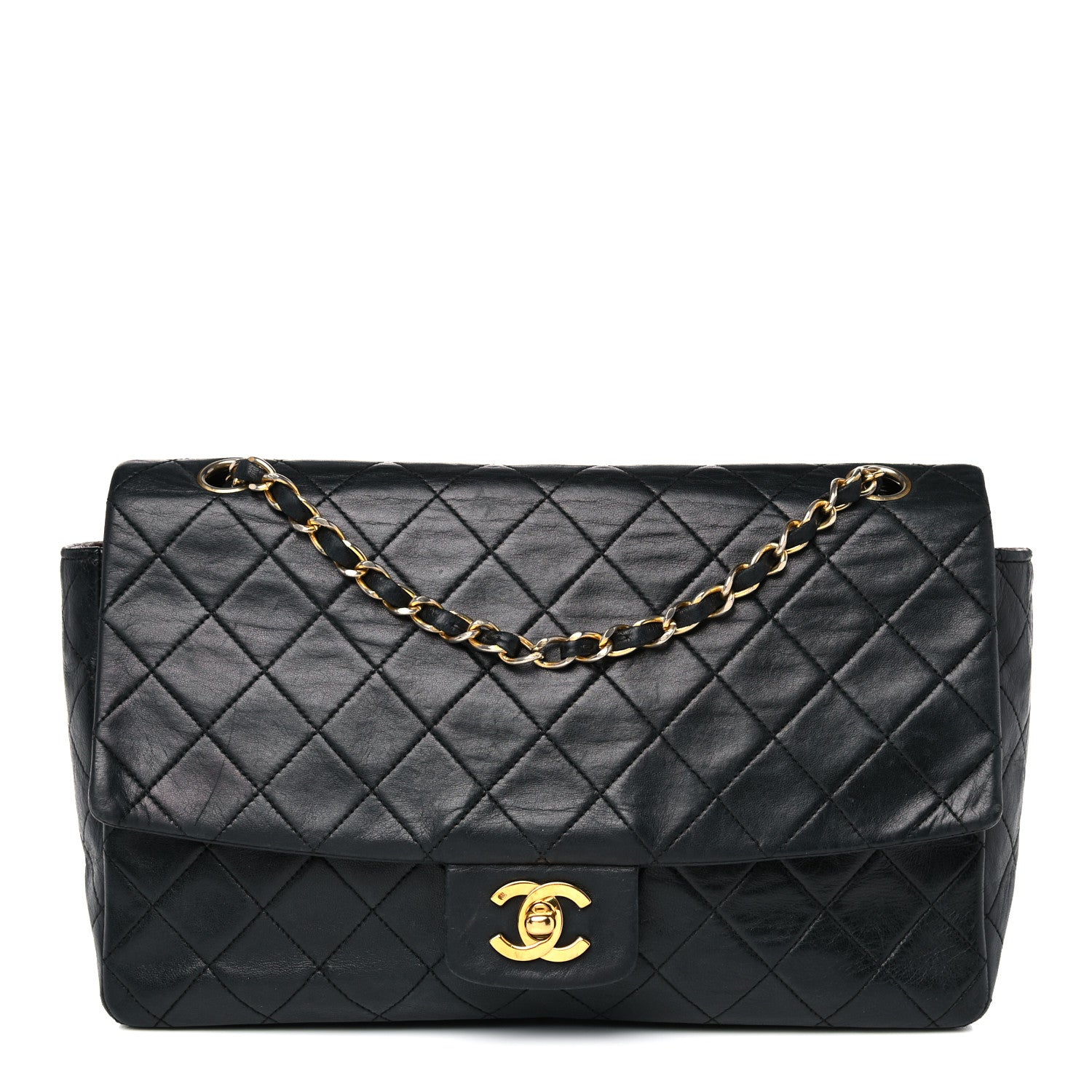 Chanel Lambskin Quilted Medium Single Flap Black 1 of 24