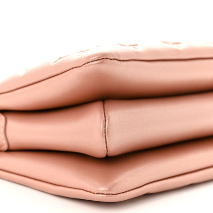 Louis Vuitton Metallic Lambskin Embossed Monogram Coussin BB Pink Gold 9 of 10