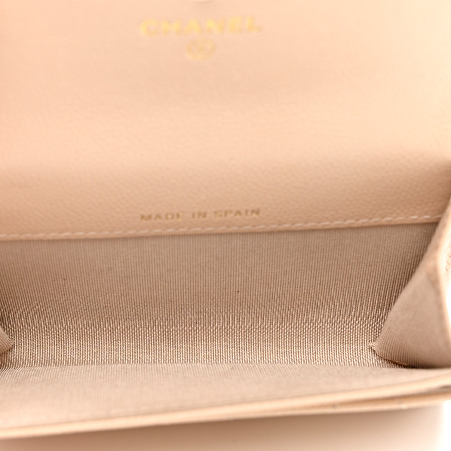 Chanel Caviar Pearl Quilted Coco Candy Flap Card Holder Beige 4 of 7