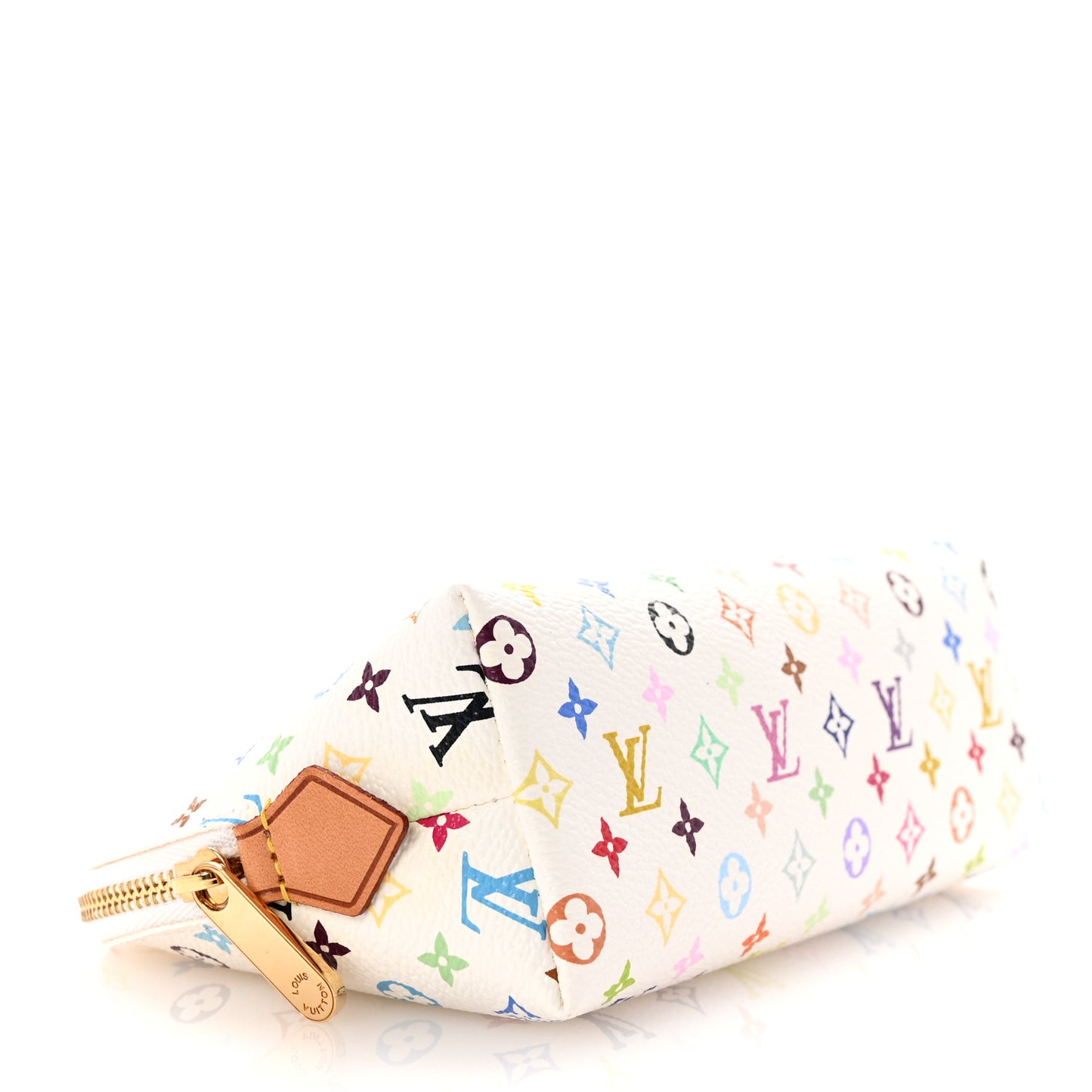Monogram Multicolor Cosmetic Pouch White Litchi