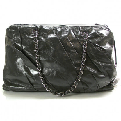 Chanel Leather Twisted Large Tote Gray 3 of 11