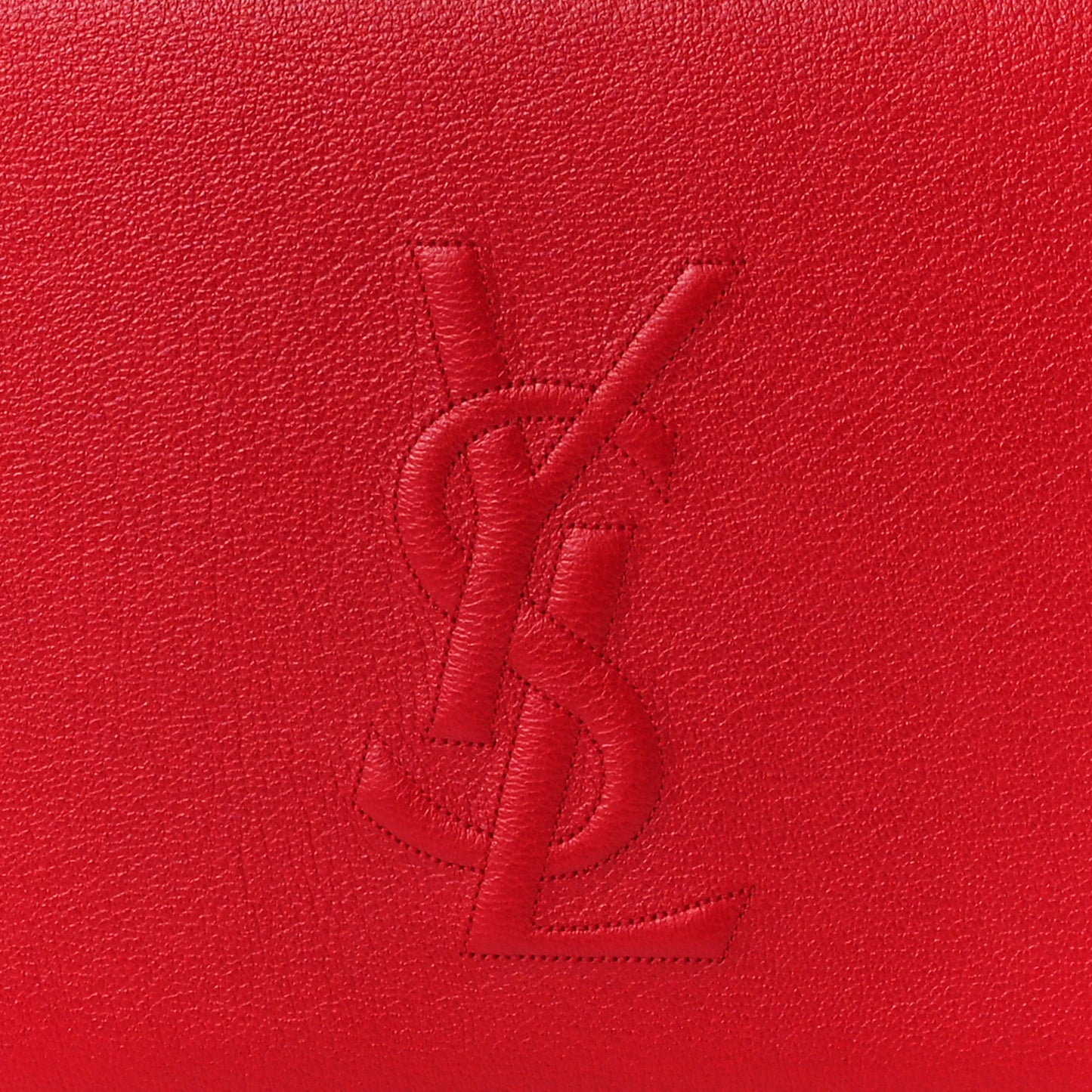 Calfskin Monogram Large Belle De Jour Clutch Red