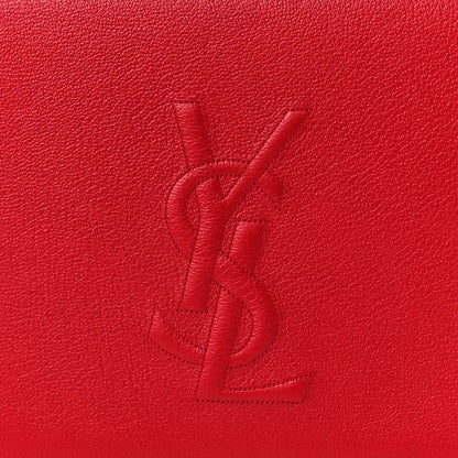 Saint Laurent Calfskin Monogram Large Belle De Jour Clutch Red 7 of 10