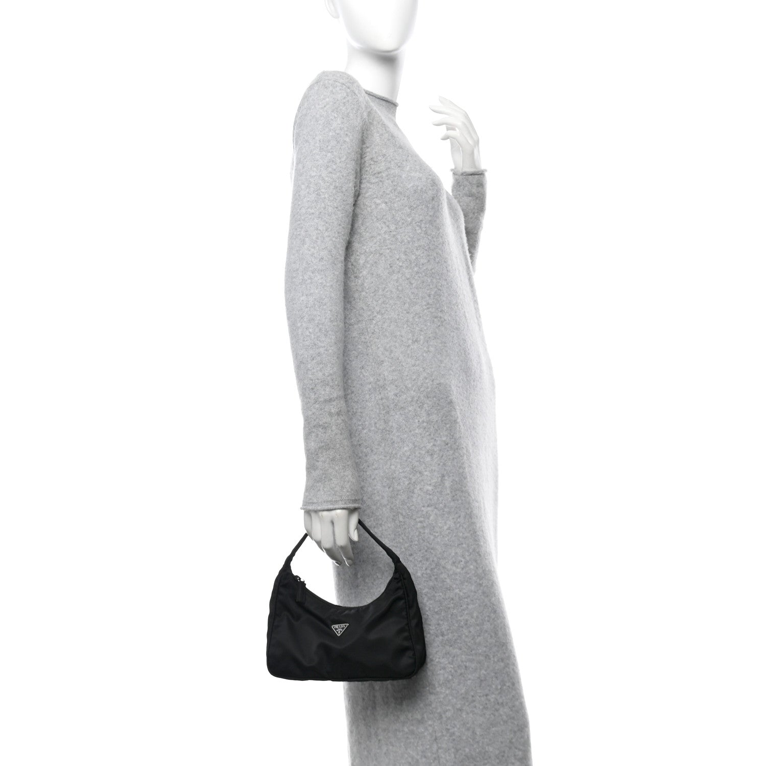 Prada Tessuto Nylon Sport Mini Shoulder Bag Black 2 of 12
