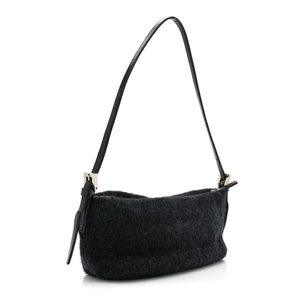 Fendi Wool Pochette Black Blue 3 of 12