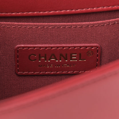 Chanel Lambskin Quilted Small Boy Flap Dark Red 6 of 10