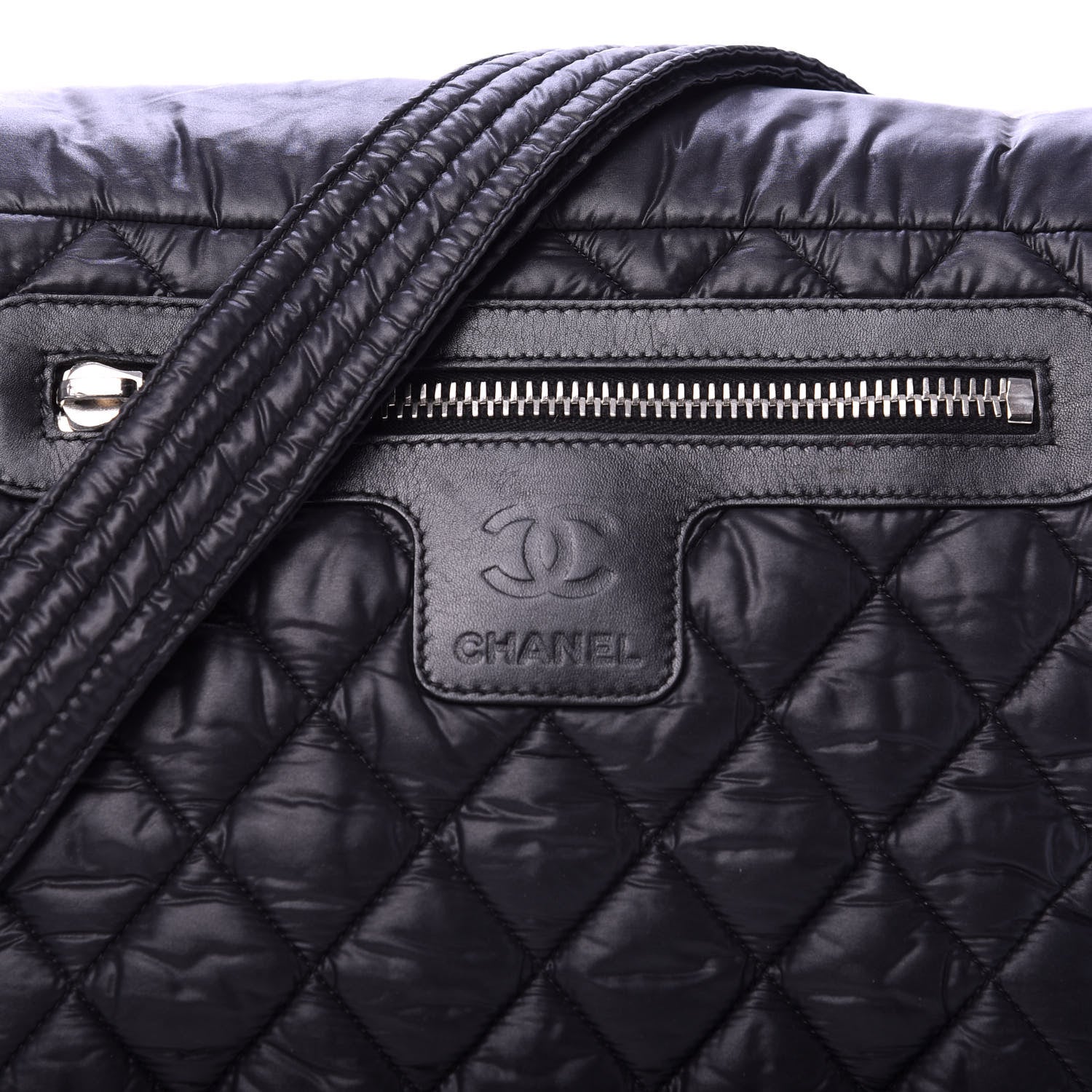 Chanel Nylon Small Coco Cocoon Messenger Bag Black 10 of 12