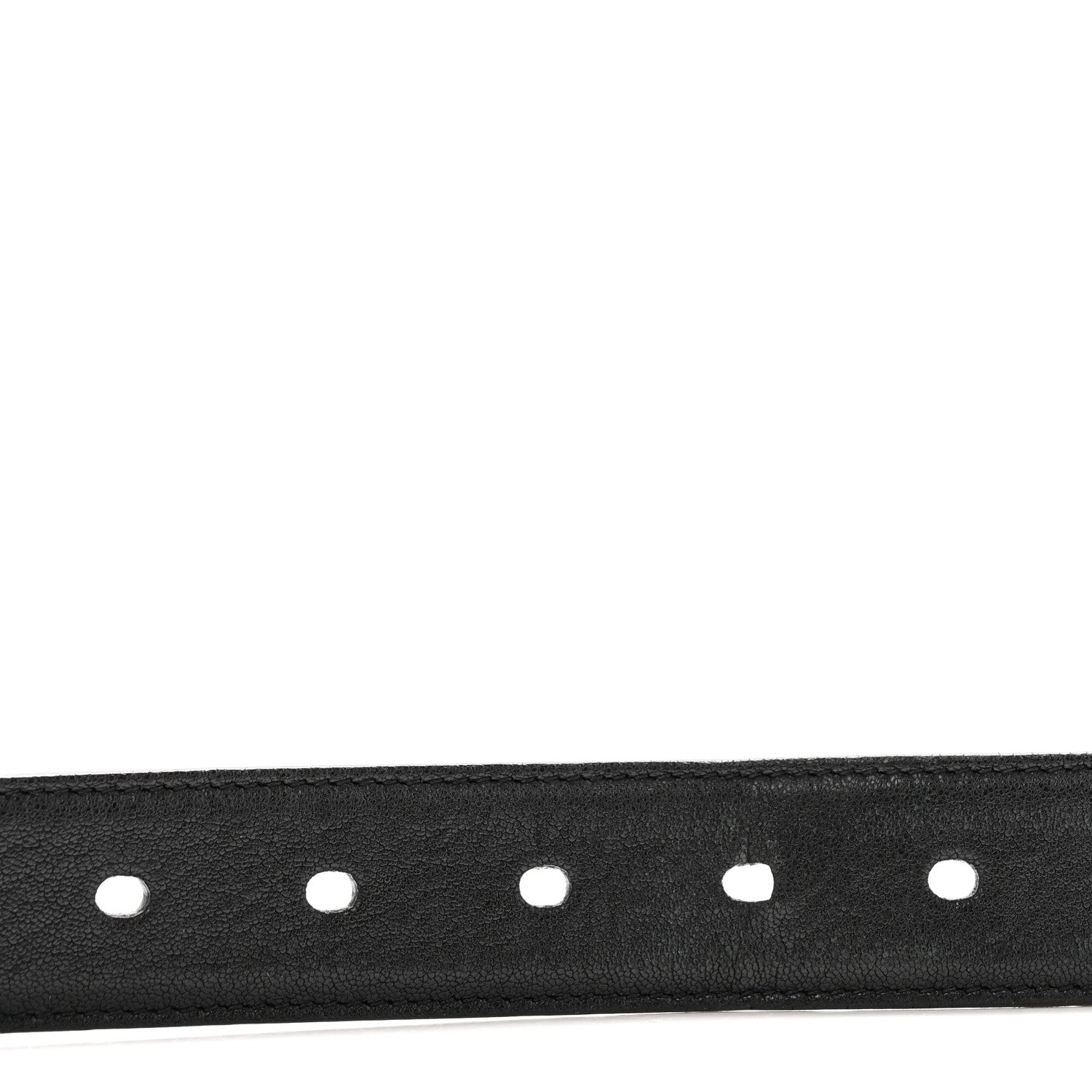 Saint Laurent Smooth Calfskin Monogram Cassandre Square Buckle Belt 95 38 Black 4 of 9