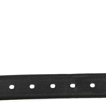 Saint Laurent Smooth Calfskin Monogram Cassandre Square Buckle Belt 95 38 Black 4 of 9