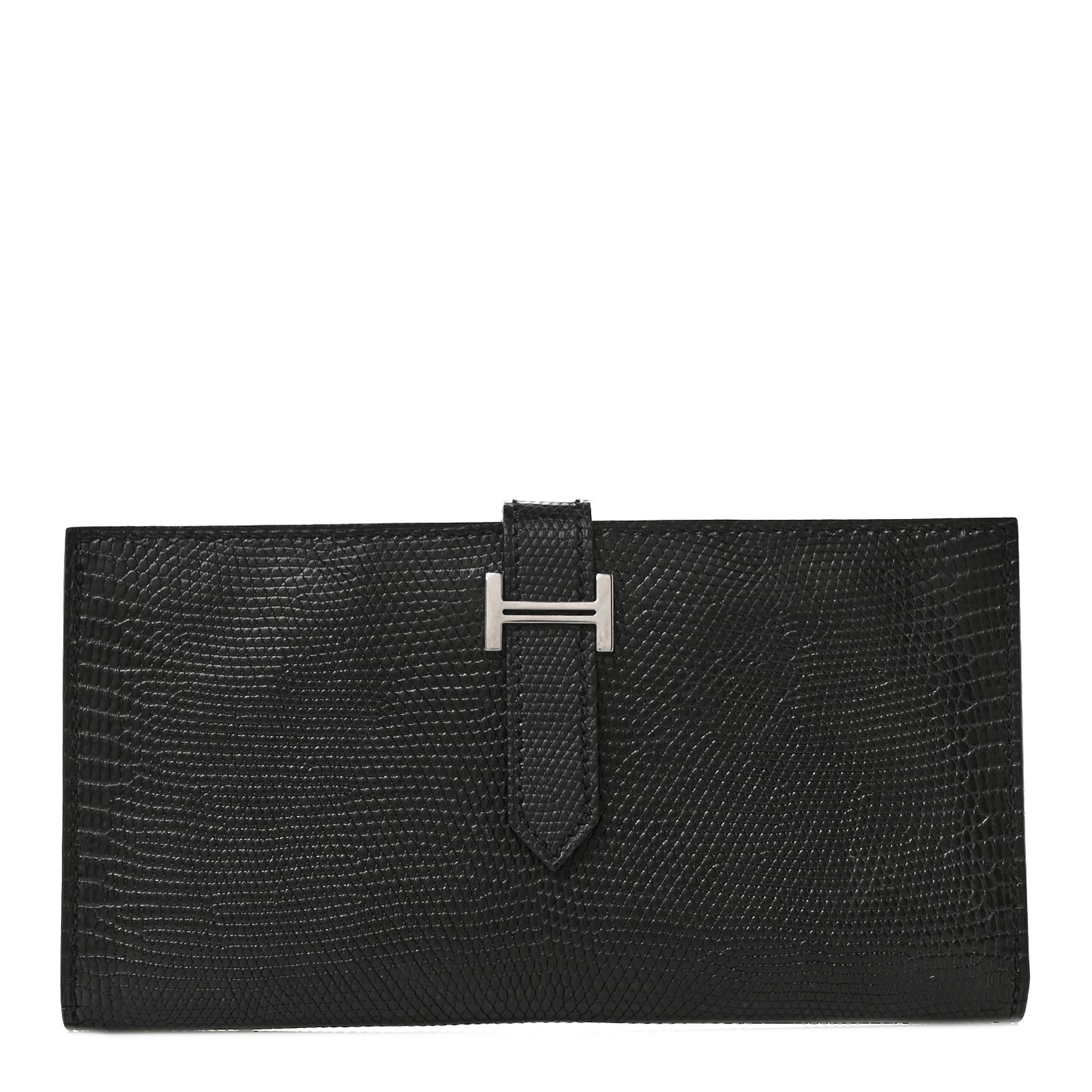 Niloticus Lizard Bearn Wallet Black