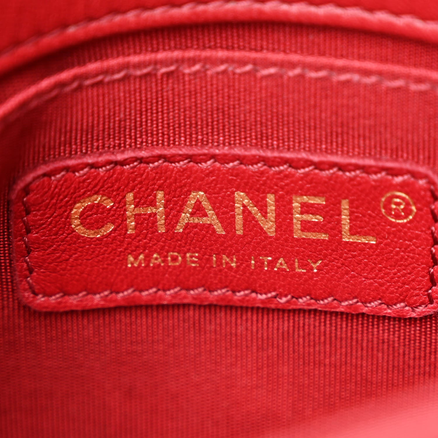 Chanel Lambskin Quilted CC Unchained Crossbody Red 6 of 12