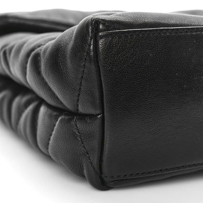 Saint Laurent Lambskin Quilted Sade Puffer Envelope Clutch Black 10 of 11