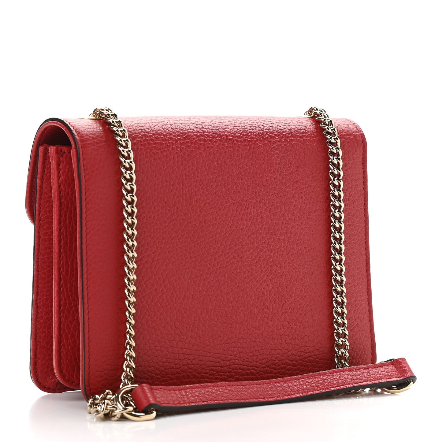 Dollar Calfskin Small Interlocking G Shoulder Bag Red