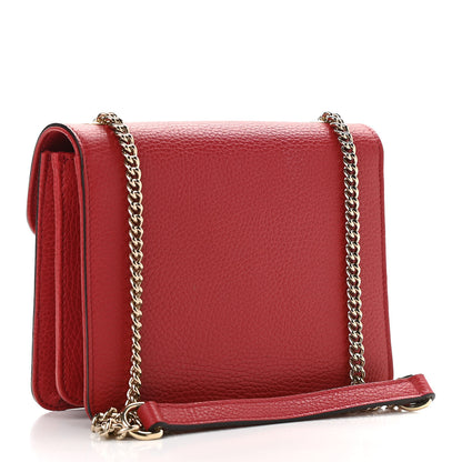 Gucci Dollar Calfskin Small Interlocking G Shoulder Bag Red 3 of 11