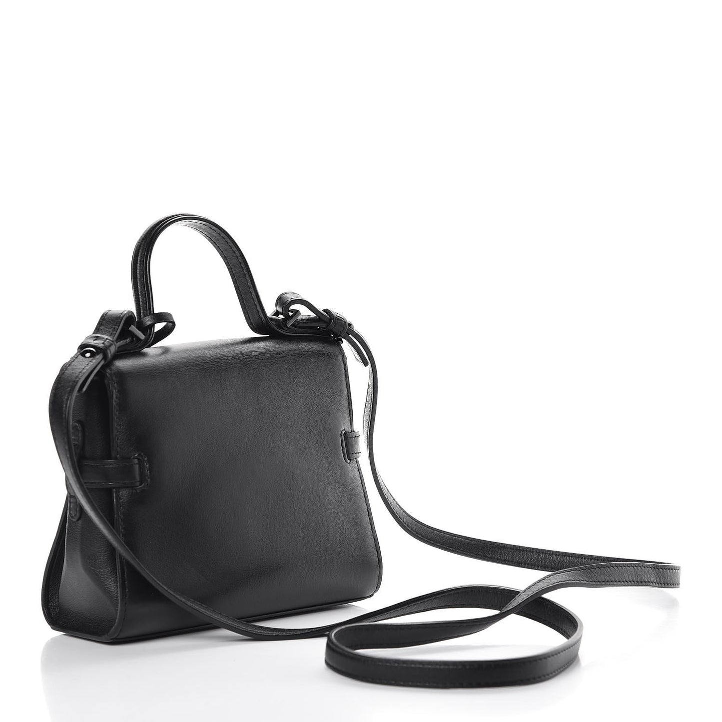 Smooth Calfskin Mini Tempete Satchel Black