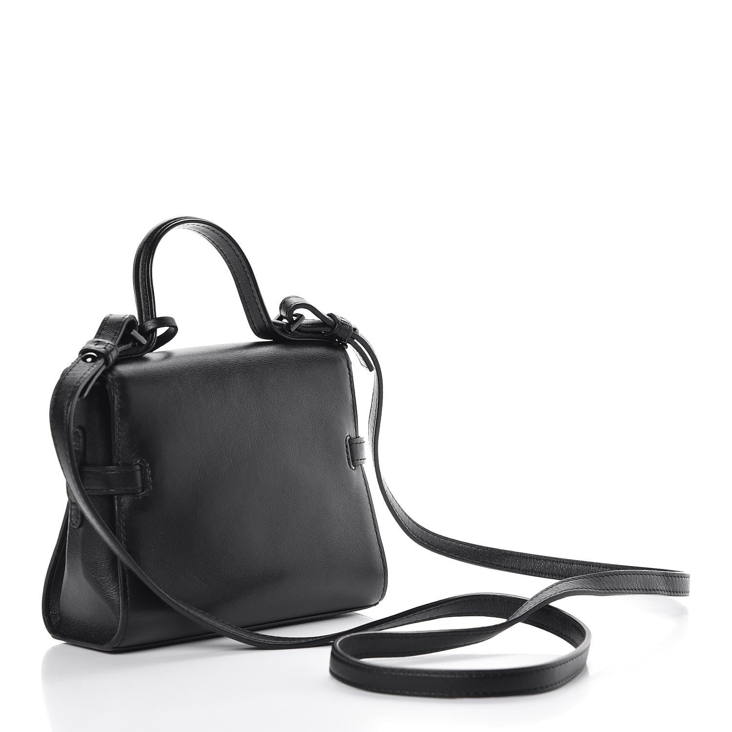 Delvaux Smooth Calfskin Mini Tempete Satchel Black 3 of 7