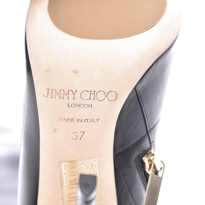 Jimmy Choo Calfskin Stretch Nappa Turner Knee High Boots 37 Black 8 of 8