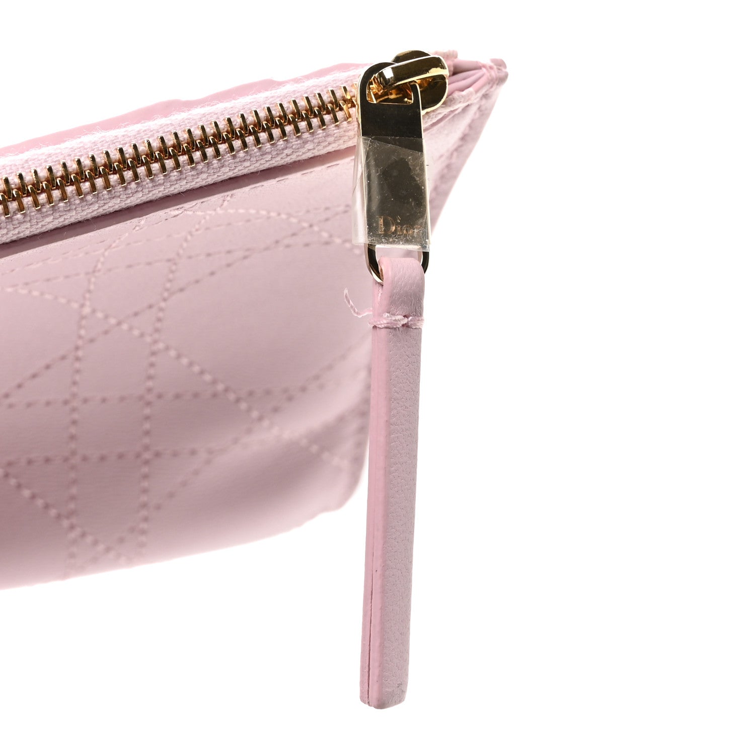 Christian Dior Lambskin Cannage Trianon Dahlia Wallet Rose Songe 8 of 9
