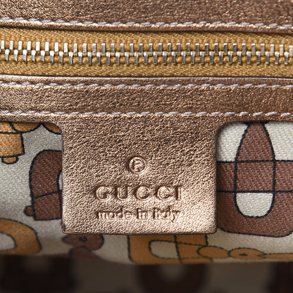 Gucci Metallic Guccissima Medium Britt Tote Gold 8 of 13