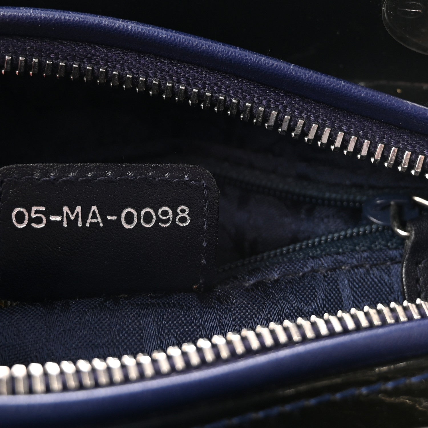 Christian Dior Patent Cannage Medium Lady Dior Navy Blue 7 of 10