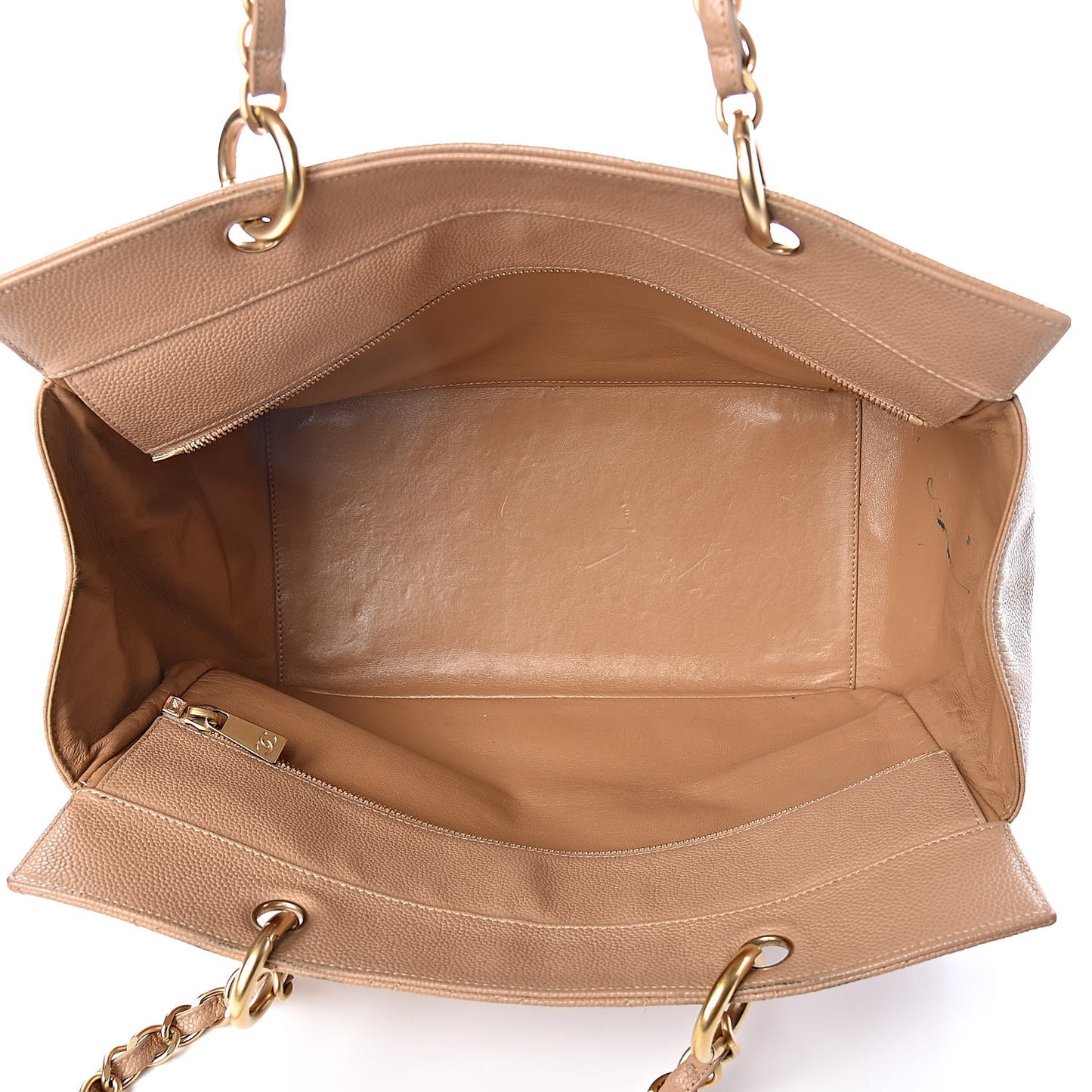 Caviar Quilted Grand Timeless Tote GTT Beige