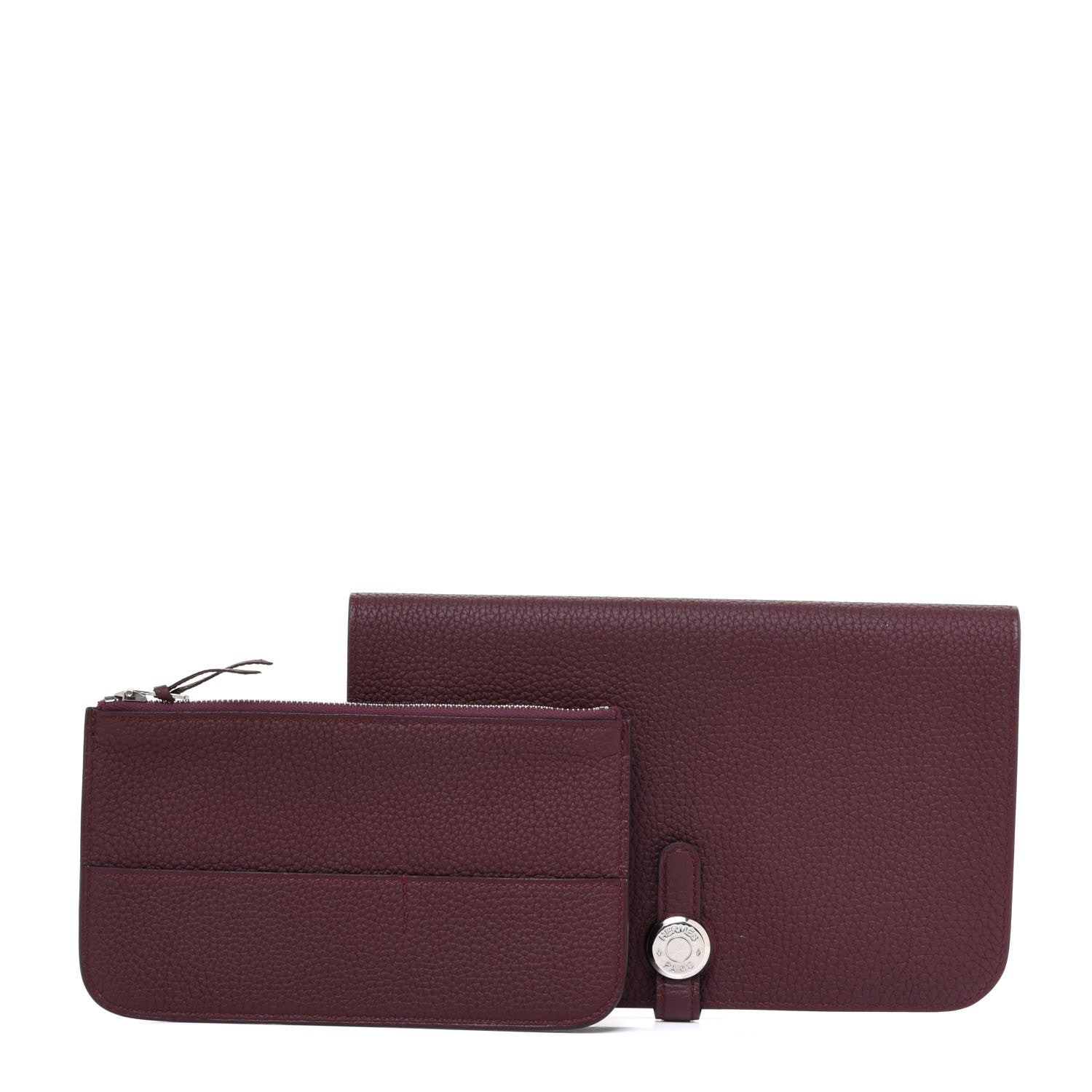 Hermes Togo Dogon Duo Wallet Bordeaux 3 of 10