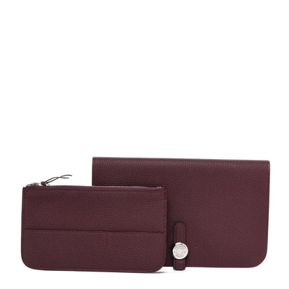 Hermes Togo Dogon Duo Wallet Bordeaux 3 of 10