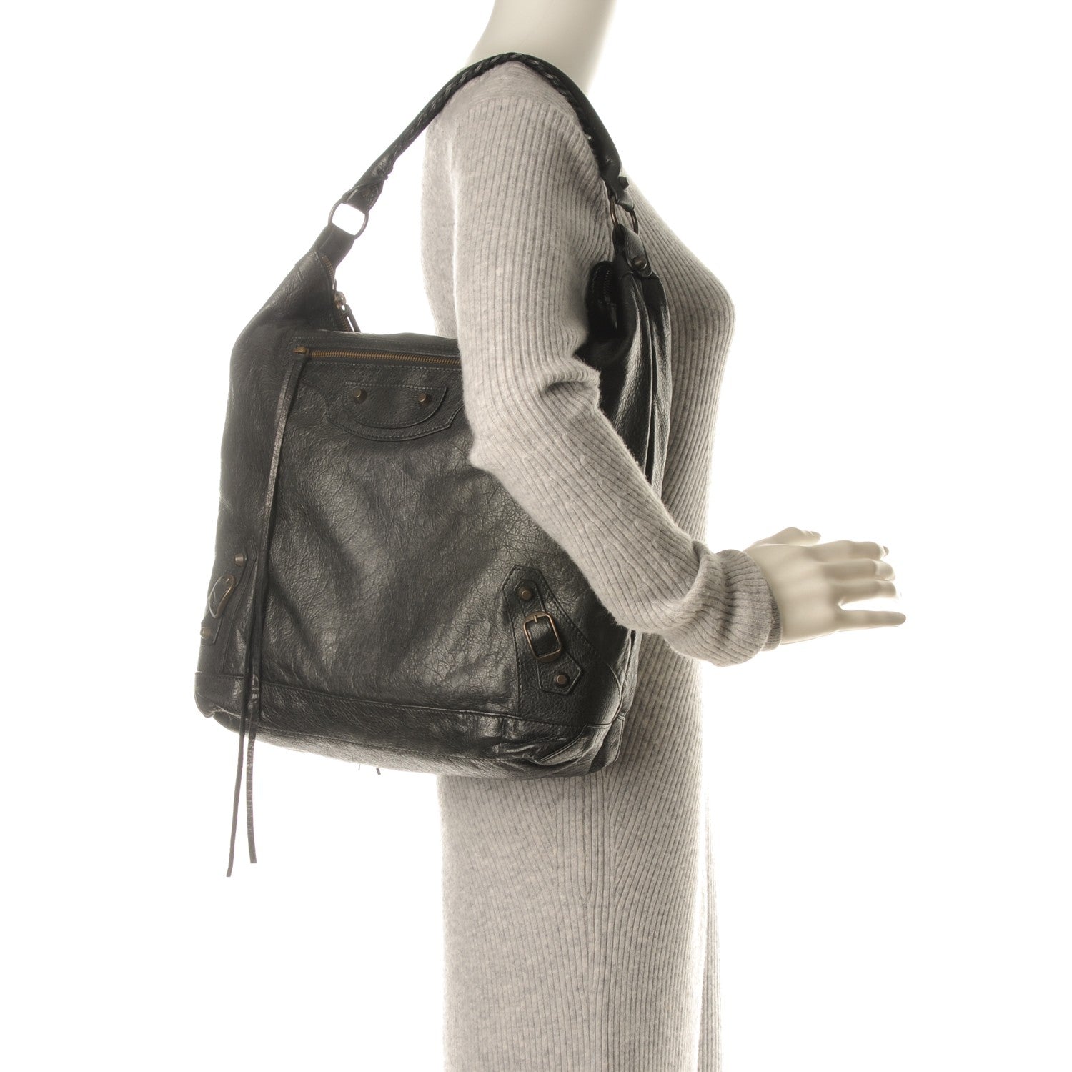 Balenciaga Agneau Classic Hardware Day Hobo Black 2 of 7