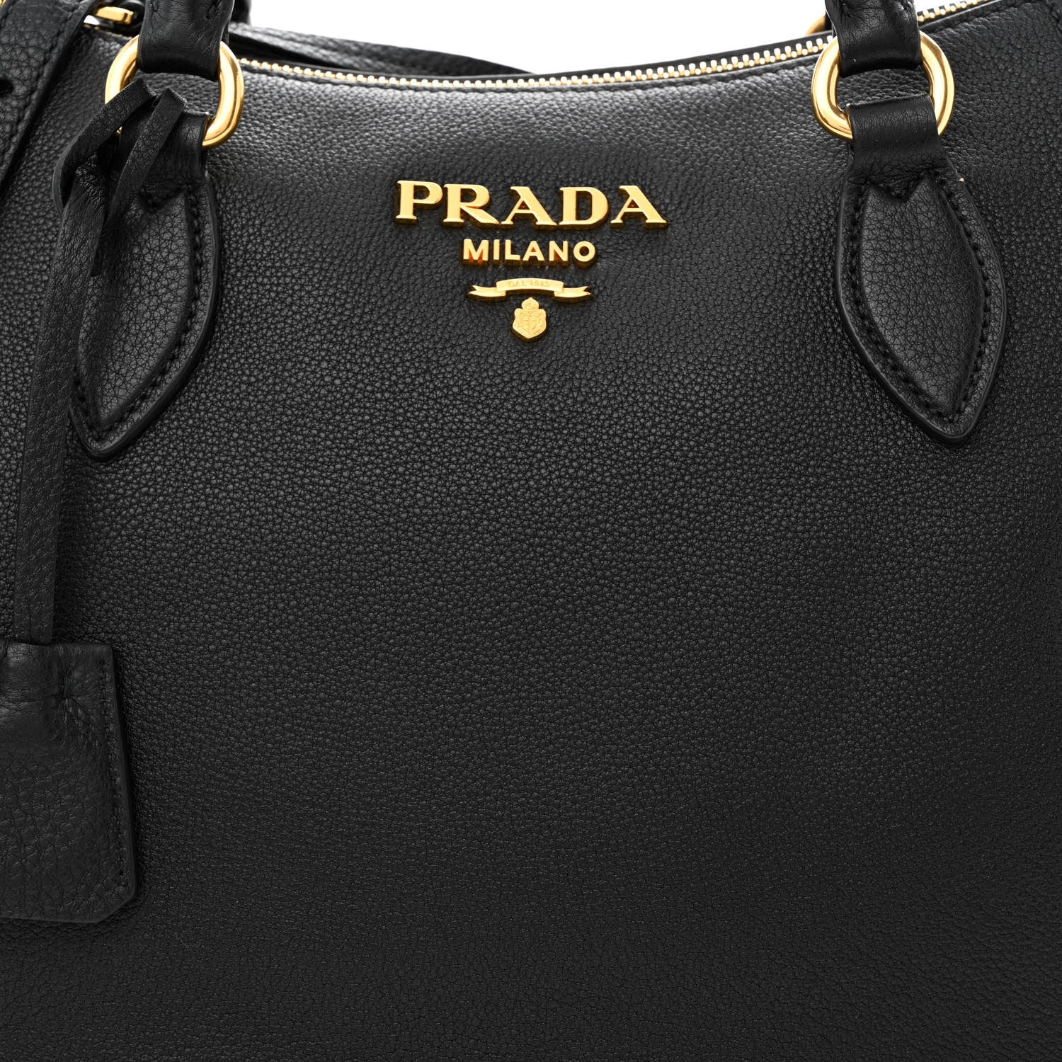 Prada Vitello Phenix Shoulder Bag Black 9 of 11
