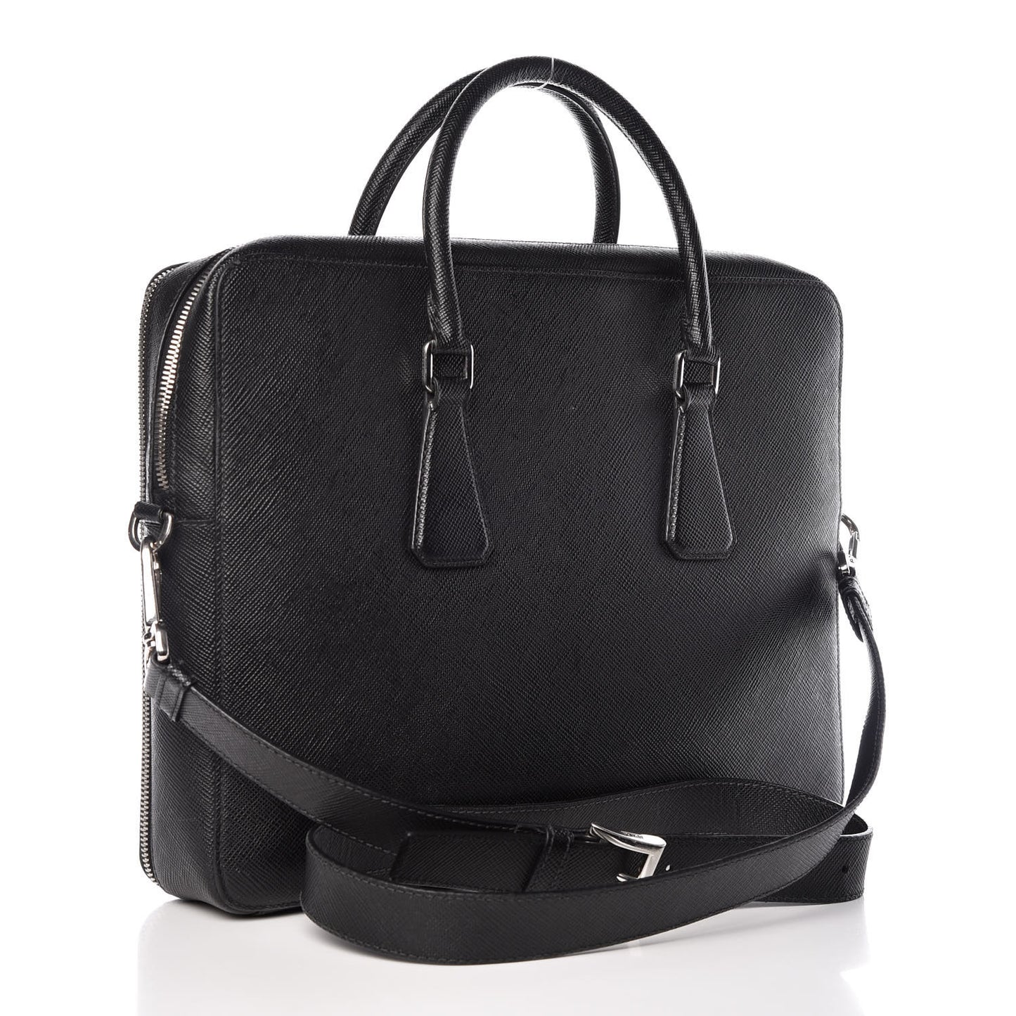 Saffiano Cuir Briefcase Black
