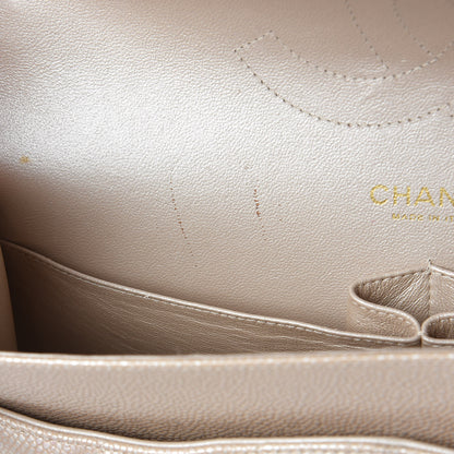 Chanel Pearly Caviar Quilted Jumbo Double Flap Light Beige 8 of 12