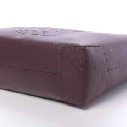 Burberry Calfskin Crest Embossed Small Tote Burgundy 8 of 9