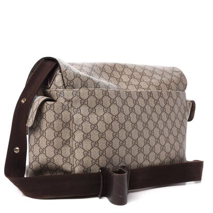 Gucci GG Plus Monogram Messenger Diaper Bag Dark Brown 4 of 13