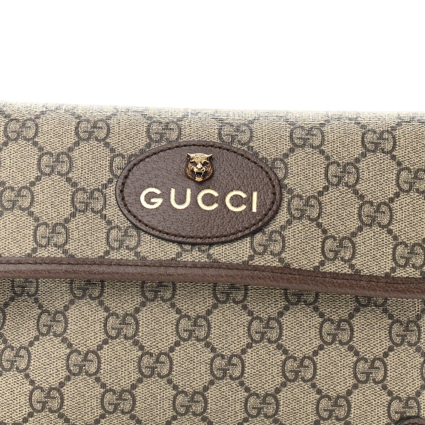 GG Supreme Monogram Neo Vintage Web Belt Bag Brown