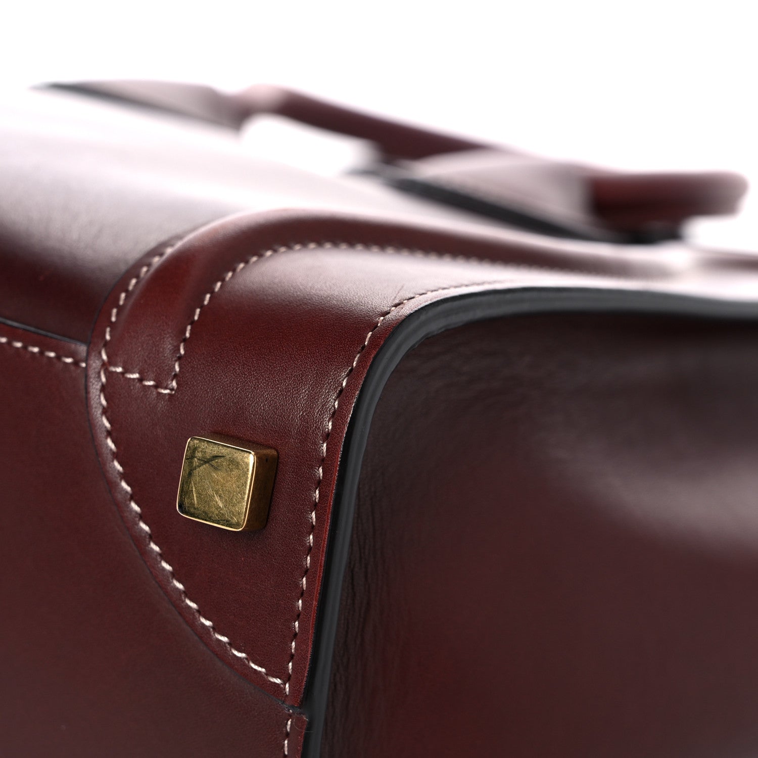 Celine Smooth Calfskin Micro Luggage Burgundy 9 of 17