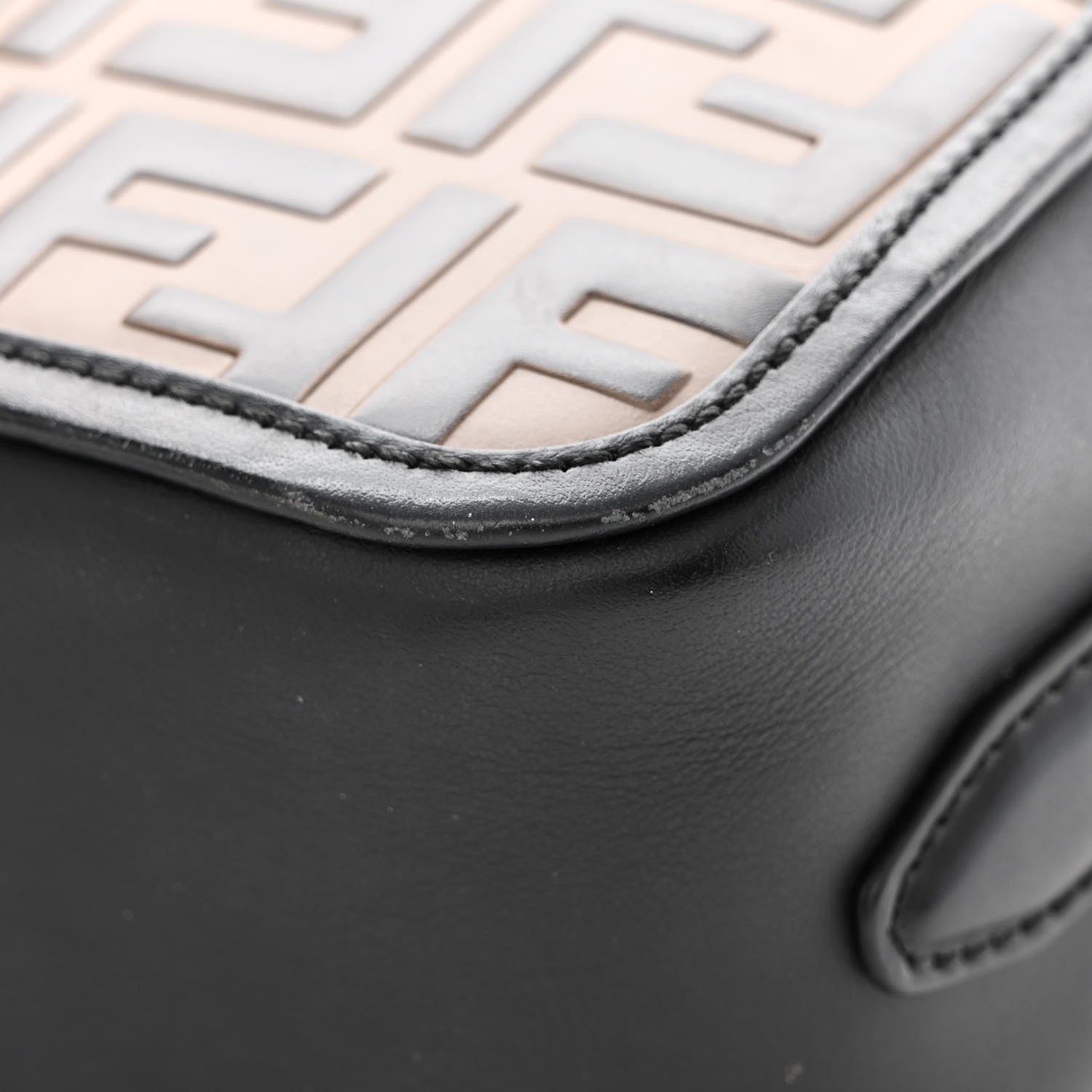 Fendi Vitello Century F is Fendi Bi-Color FF 1974 Embossed Camera Case Maya Black 14 of 17
