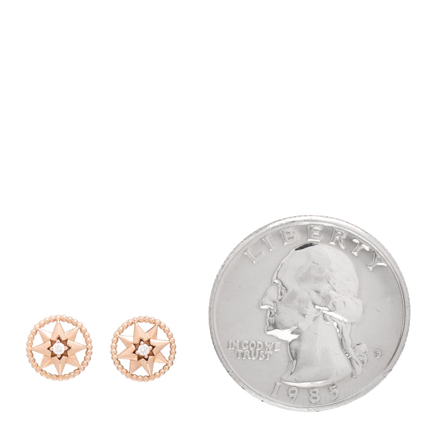18K Rose Gold Diamond XS Rose Des Vents Earrings