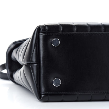 Saint Laurent Calfskin Y Quilted Monogram Medium Loulou Satchel Black 5 of 8