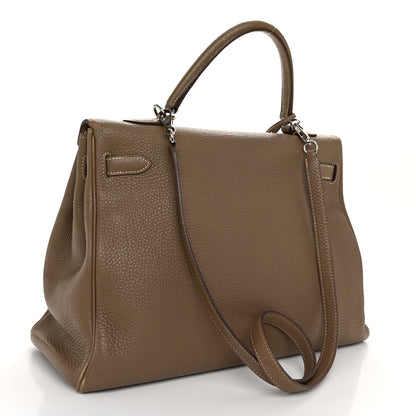 Hermes Togo Kelly Retourne 35 Etoupe 3 of 14