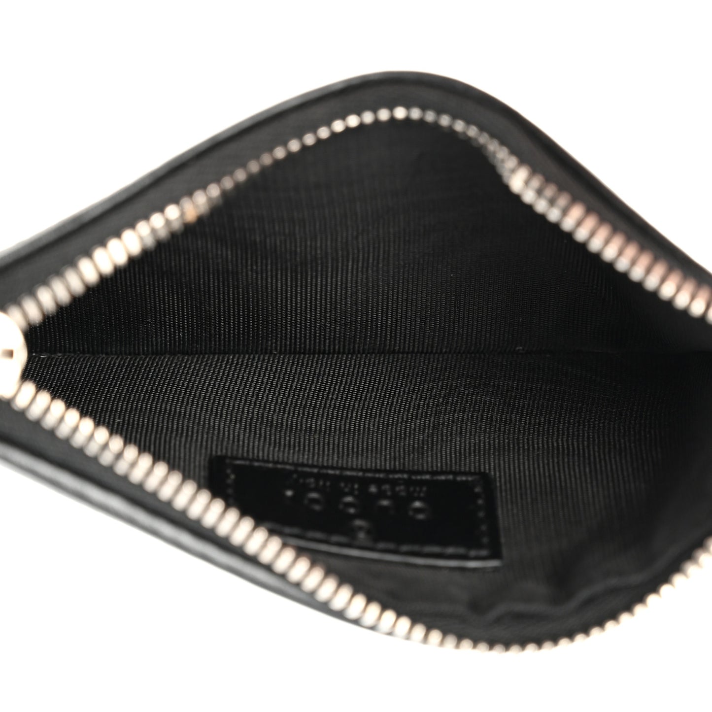 GG Supreme Monogram Azalea Calfskin Retro Interlocking G Coin Case Card Holder Black