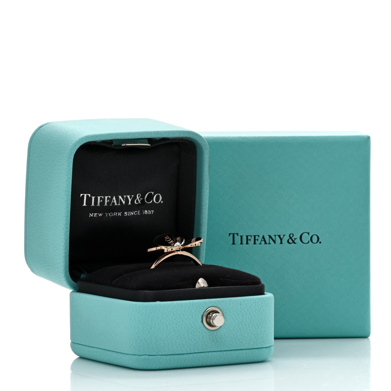 Tiffany 18K Rose Gold Sterling Silver Return to Tiffany Love Bugs Butterfly Ring 54 7 4 of 4