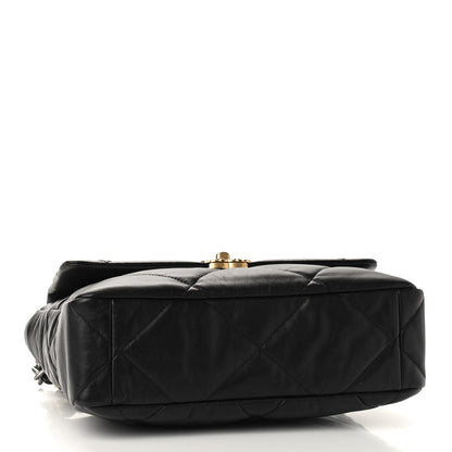 Chanel Goatskin Quilted Large Chanel 19 Flap Black 4 of 9