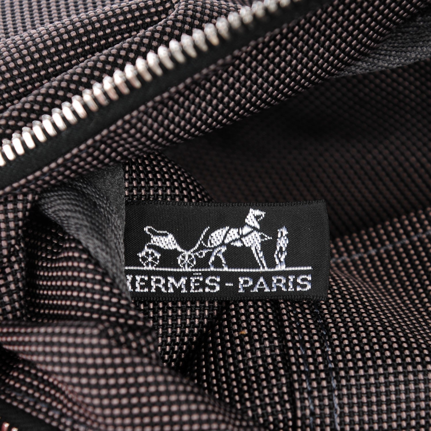 Hermes Canvas Herline MM Tote Grey 9 of 14