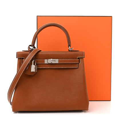 Hermes Barenia Faubourg Kelly Retourne 25 Fauve 16 of 16