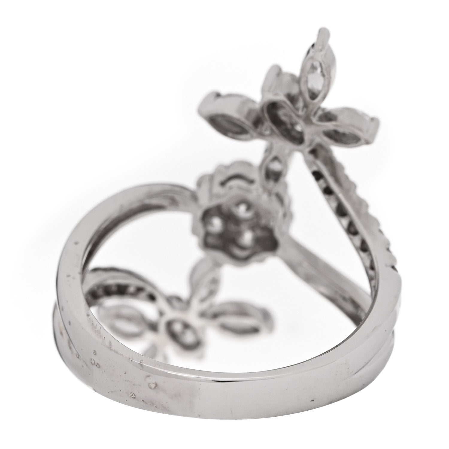 Parker & West by FASHIONPHILE 18K White Gold Diamond 1.35ctw Floral Butterfly Ring  56 7.5 4 of 10