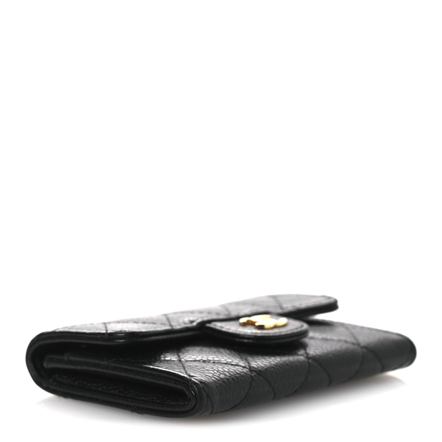 Chanel Caviar Quilted Flap Card Holder Wallet Black 4 of 11